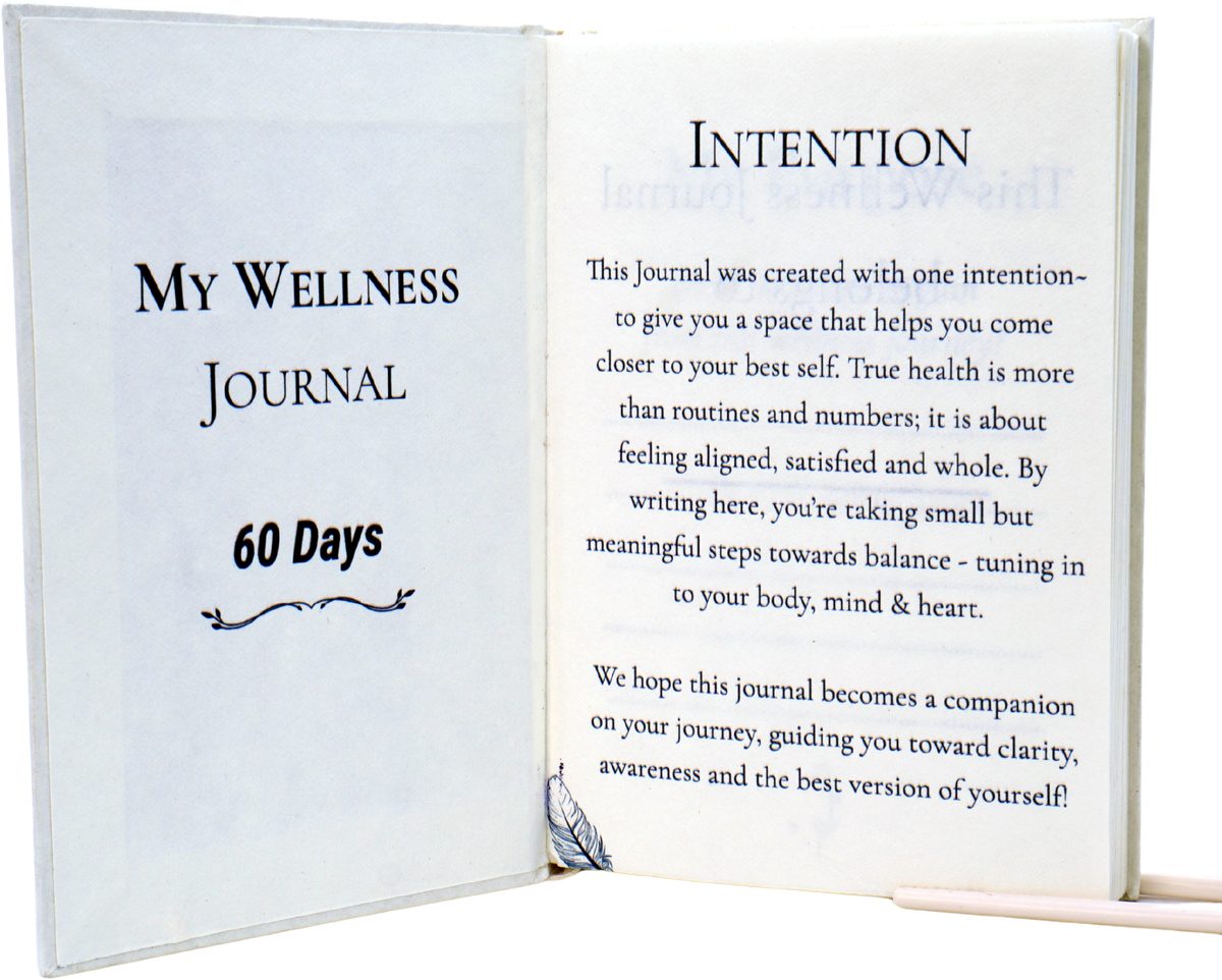 The opening Intention page of My Wellness Journal, 60 Days